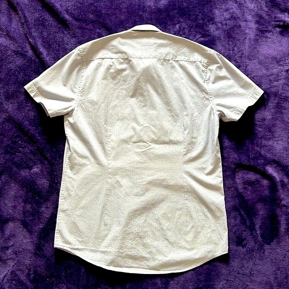 Ryan Seacrest Short Sleeves Button Down Blue Pattern Shirt Small - Picture 7 of 7